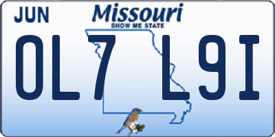 MO license plate OL7L9I
