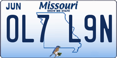 MO license plate OL7L9N