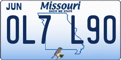 MO license plate OL7L9O