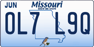 MO license plate OL7L9Q