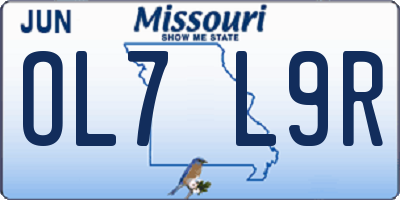 MO license plate OL7L9R
