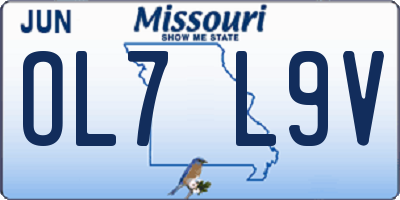 MO license plate OL7L9V