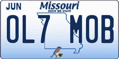 MO license plate OL7M0B