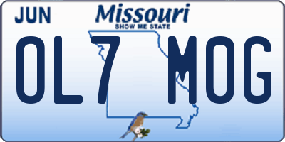 MO license plate OL7M0G