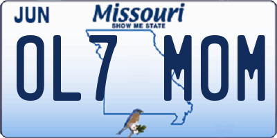 MO license plate OL7M0M