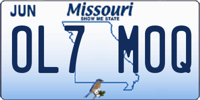 MO license plate OL7M0Q