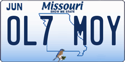 MO license plate OL7M0Y