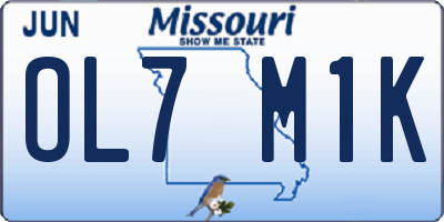 MO license plate OL7M1K