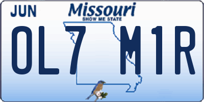 MO license plate OL7M1R