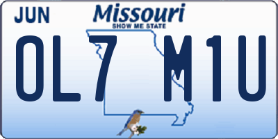 MO license plate OL7M1U