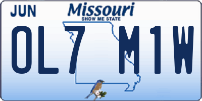 MO license plate OL7M1W