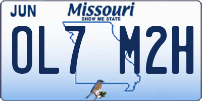 MO license plate OL7M2H
