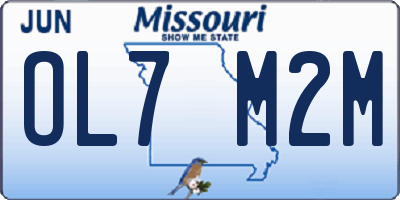 MO license plate OL7M2M