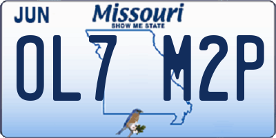 MO license plate OL7M2P
