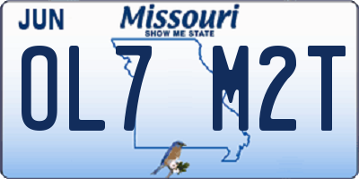MO license plate OL7M2T