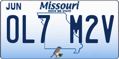 MO license plate OL7M2V