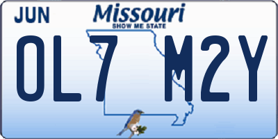 MO license plate OL7M2Y