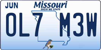 MO license plate OL7M3W
