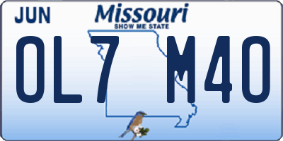 MO license plate OL7M4O