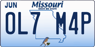 MO license plate OL7M4P