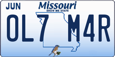 MO license plate OL7M4R