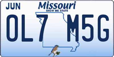 MO license plate OL7M5G