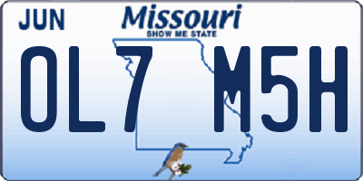 MO license plate OL7M5H
