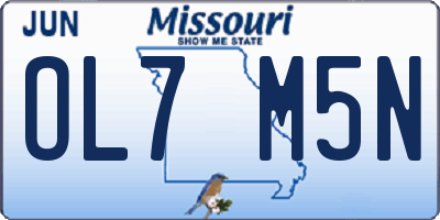 MO license plate OL7M5N
