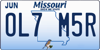 MO license plate OL7M5R