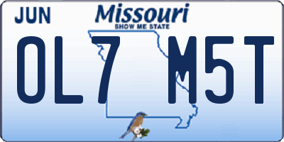 MO license plate OL7M5T