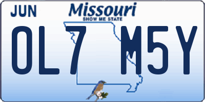 MO license plate OL7M5Y
