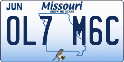 MO license plate OL7M6C