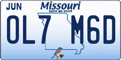 MO license plate OL7M6D