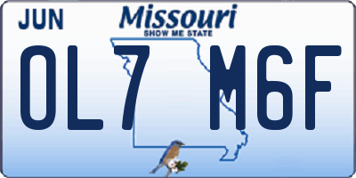 MO license plate OL7M6F