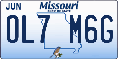 MO license plate OL7M6G