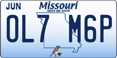 MO license plate OL7M6P