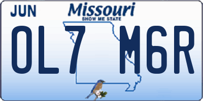 MO license plate OL7M6R