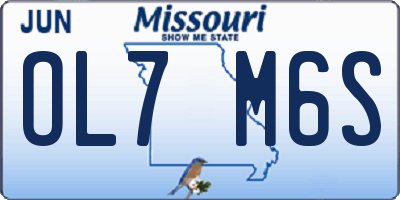 MO license plate OL7M6S