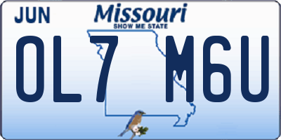 MO license plate OL7M6U