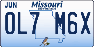 MO license plate OL7M6X