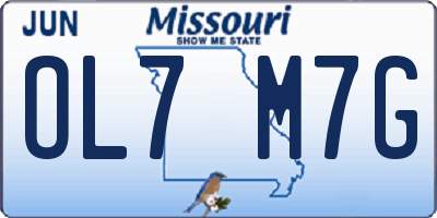 MO license plate OL7M7G