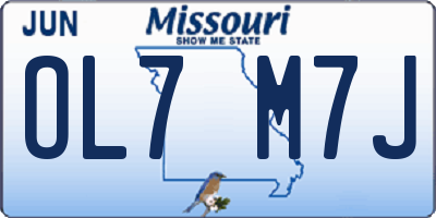 MO license plate OL7M7J