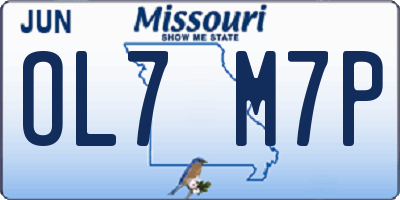 MO license plate OL7M7P