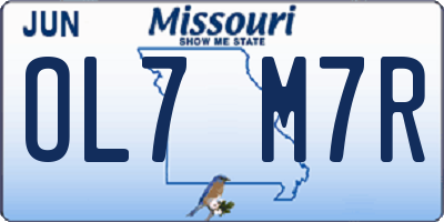 MO license plate OL7M7R