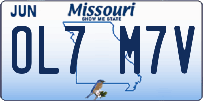 MO license plate OL7M7V