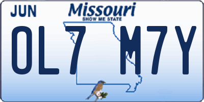 MO license plate OL7M7Y