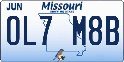MO license plate OL7M8B