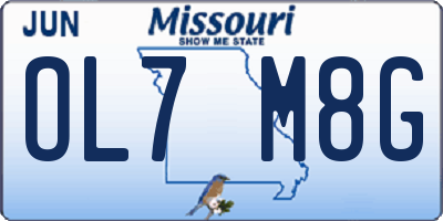 MO license plate OL7M8G