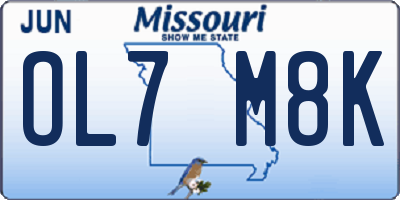 MO license plate OL7M8K