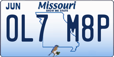 MO license plate OL7M8P